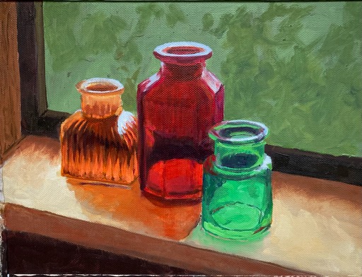 bottle study in oil